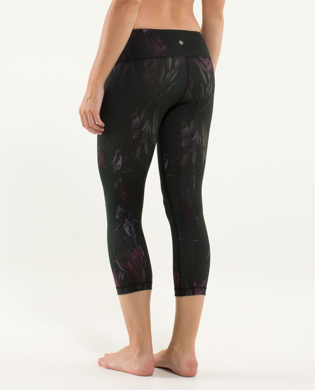 Lululemon Wunder Under Crop - Midnight Iris Multi / Black - lulu fanatics