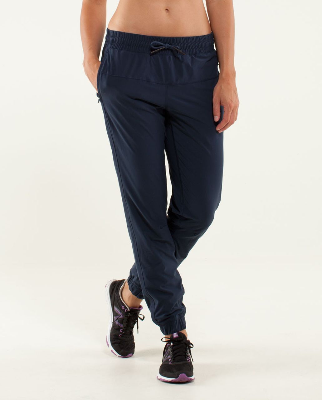 Lululemon Track To Reality Pant - Inkwell / Pow Stripe Split Pea