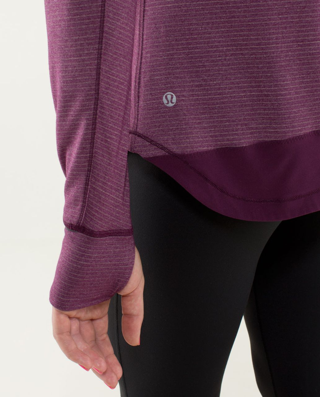 Lululemon Race Me Long Sleeve - Heathered Plum /  Plum