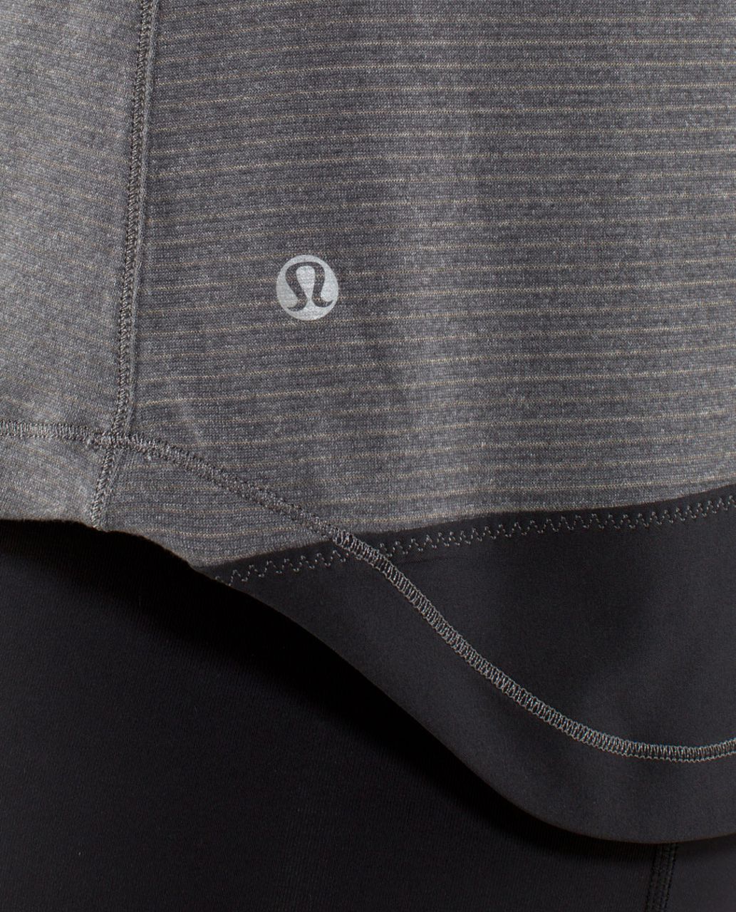 Lululemon Race Me Long Sleeve - Heathered Soot Light / Black