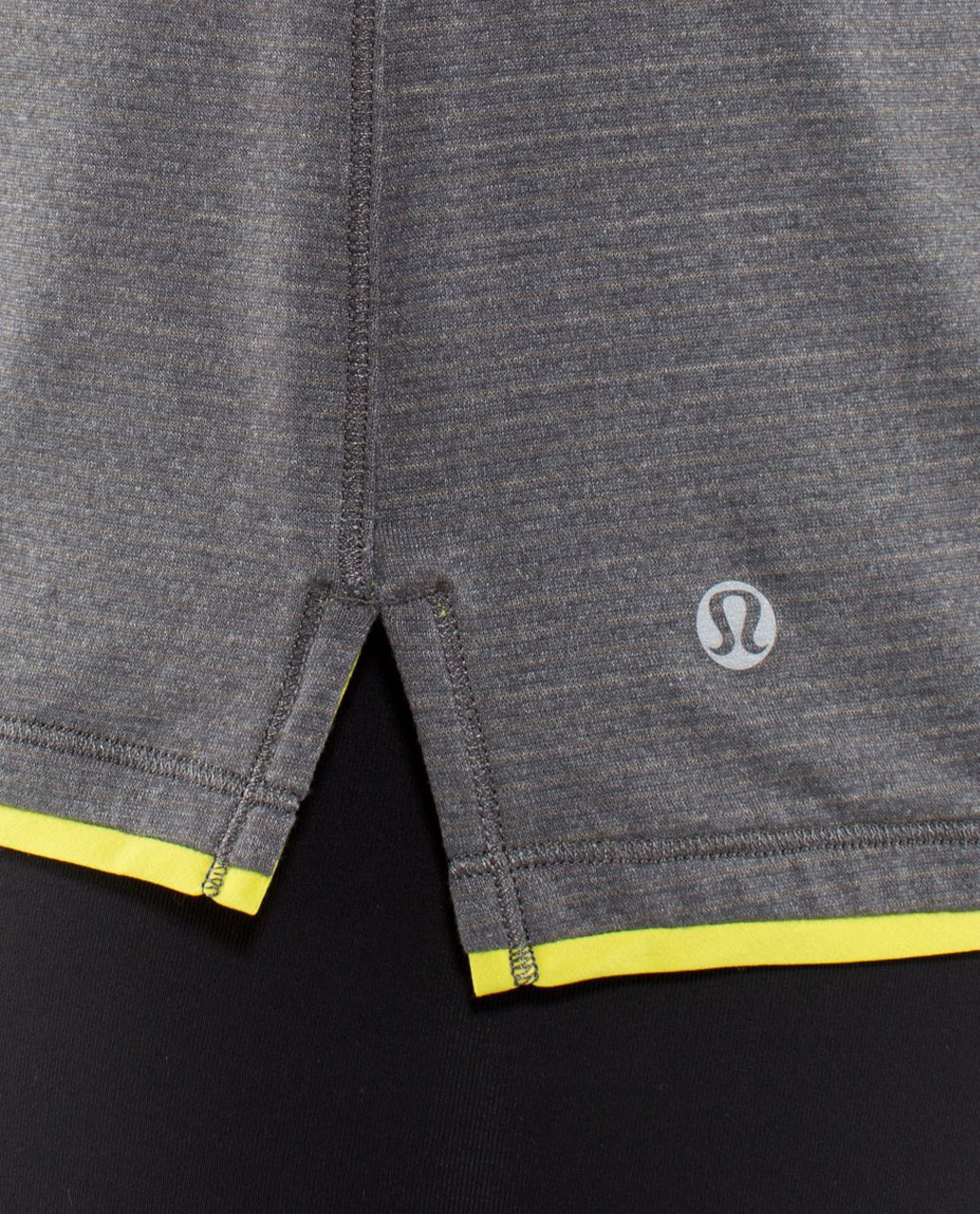 Lululemon Race Me Short Sleeve - Heathered Soot Light / Black / Split Pea