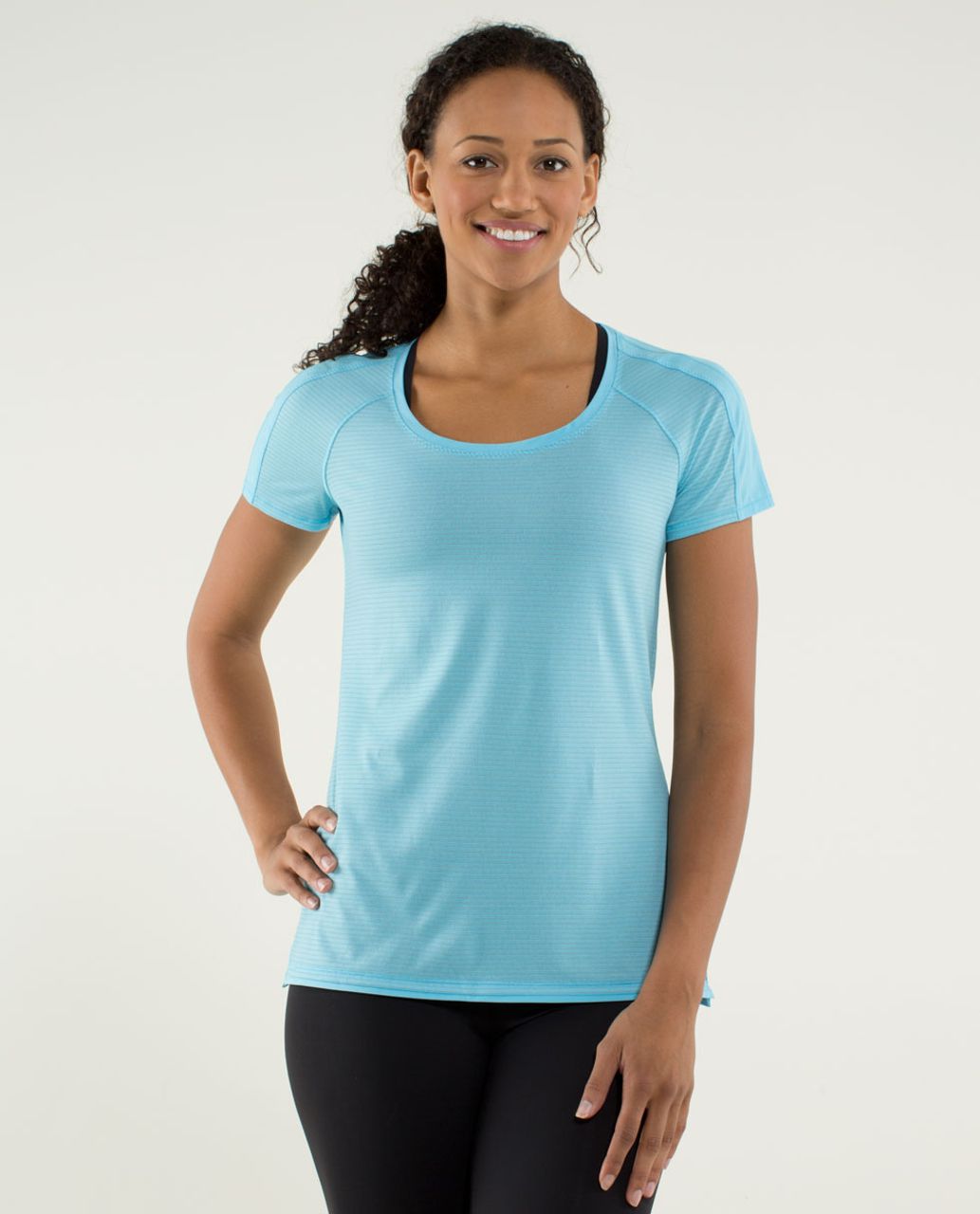 Lululemon Race Me Short Sleeve - Heathered Blue Moon