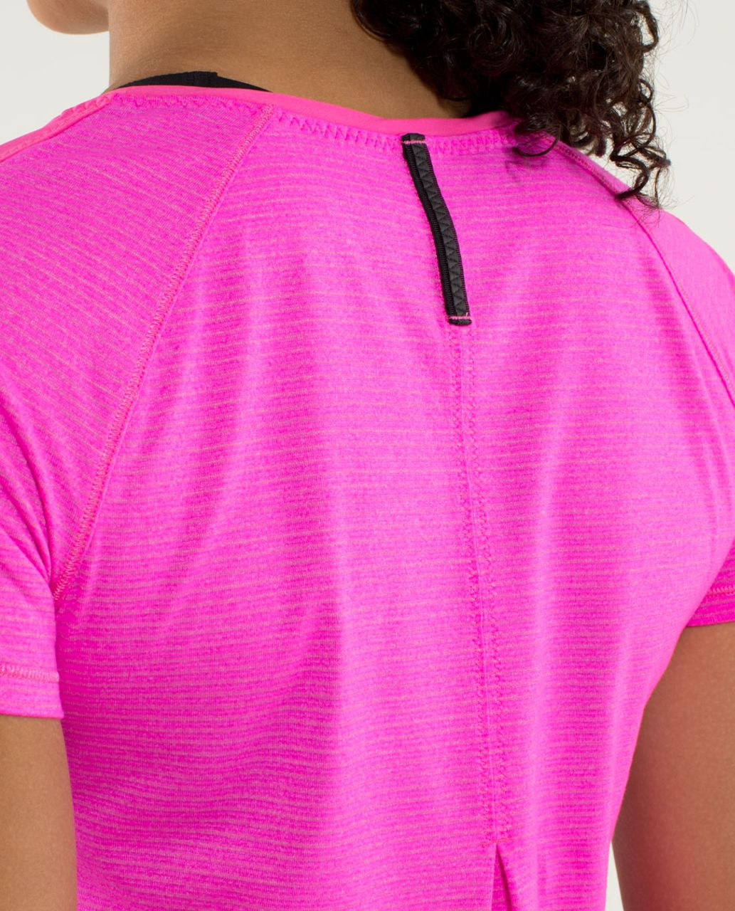 Lululemon Race Me Short Sleeve - Heathered Raspberry Glow Light / Raspberry Glo Light