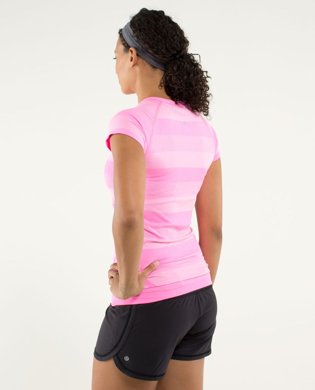 Lululemon Run:  Swiftly Tech Short Sleeve - Heathered Raspberry Glo Light