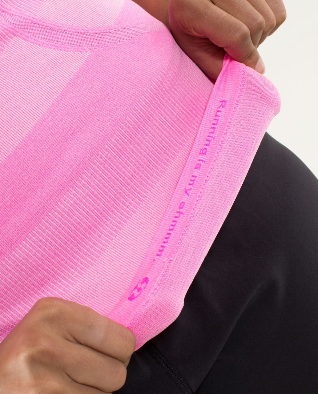 Lululemon Run:  Swiftly Tech Short Sleeve - Heathered Raspberry Glo Light