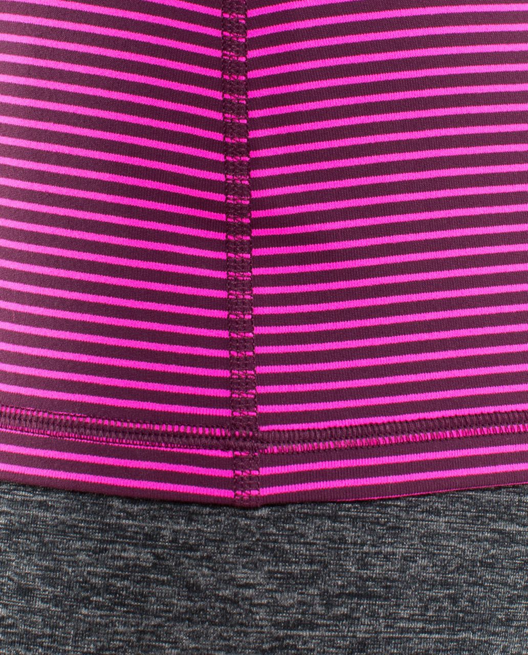 LULULEMON Power Y Tank Top Shelf Bra Hyper Stripe Raspberry Glo