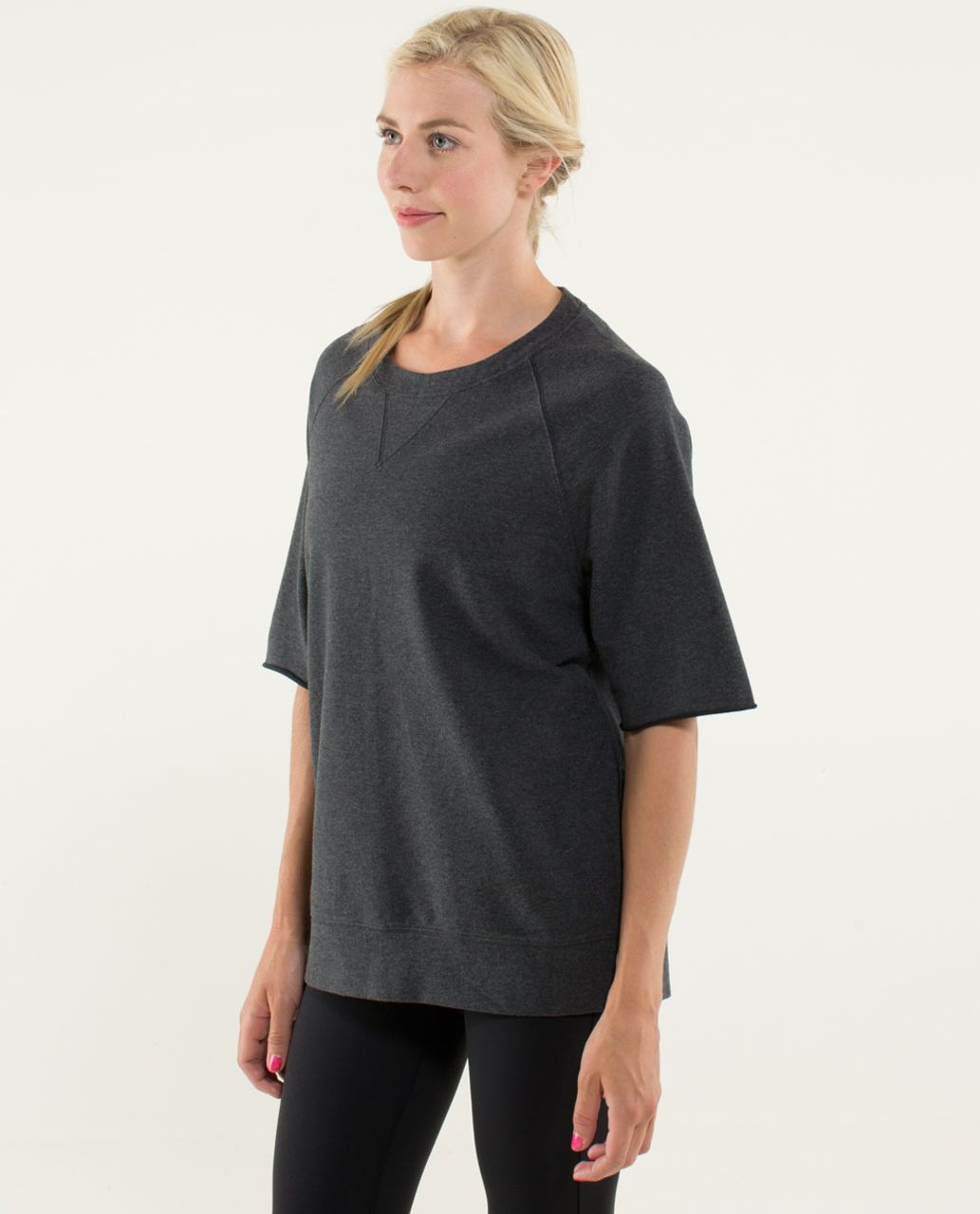 Lululemon Half Cut Pullover - Heathered Black /  Black