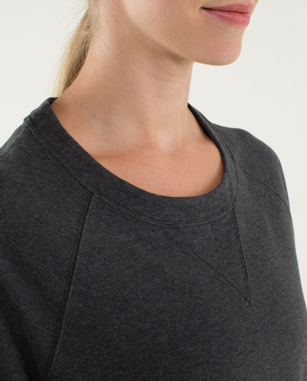 Lululemon Half Cut Pullover - Heathered Black /  Black