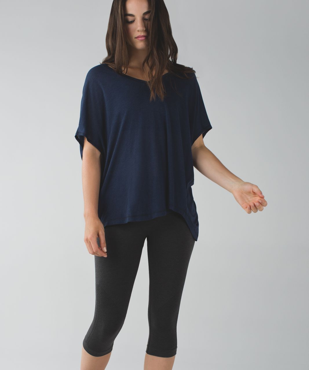 Lululemon In The Flow Crop II - Heathered Deep Coal - lulu fanatics