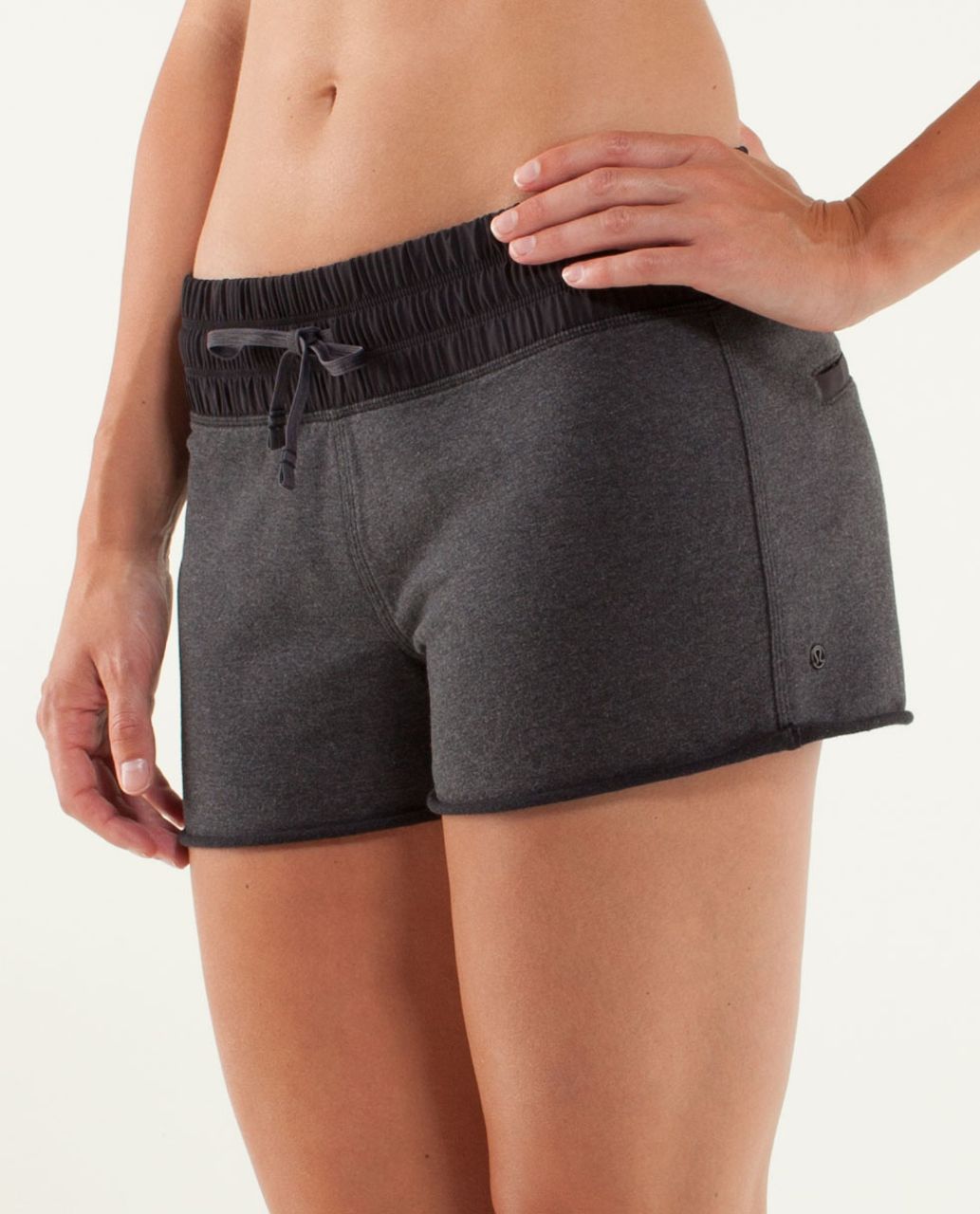 Lululemon Blissed Out Short II - Heathered Black / Black / Black