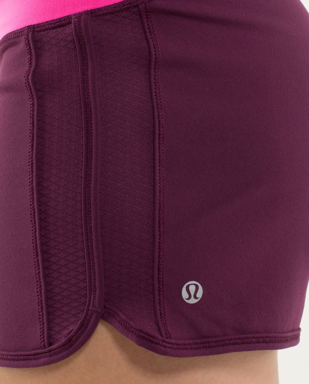 Lululemon Astro Short - Plum / Raspberry Glo Light / Hyper Stripe Raspberry Glo Light