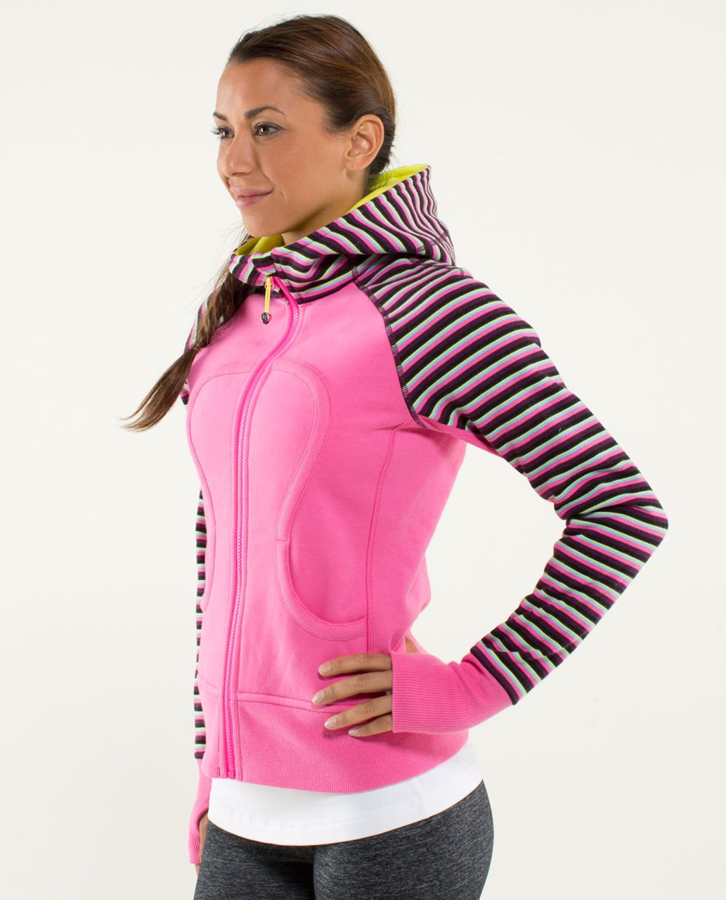 Lululemon Scuba Hoodie *Stretch (Lined Hood) - Afterglo / Cozy Stripe  Printed Multi / Split Pea - lulu fanatics