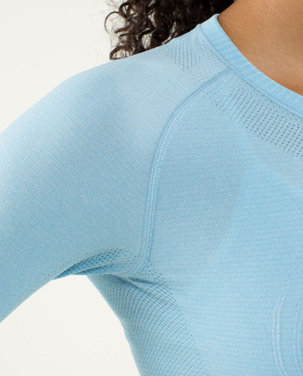 Lululemon Run:  Swiftly Tech Long Sleeve - Heathered Blue Moon