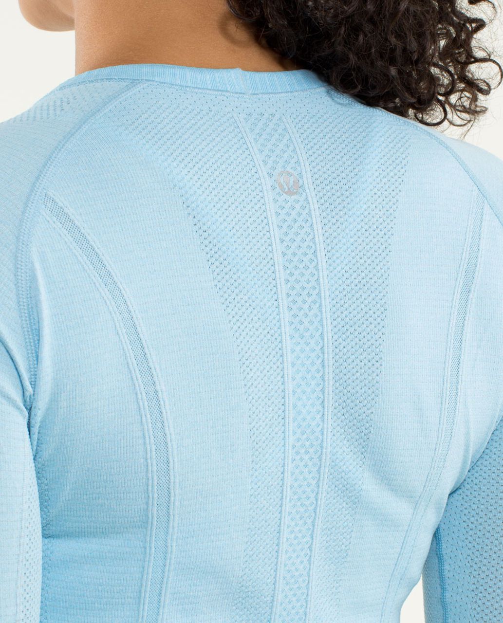 Lululemon Run:  Swiftly Tech Long Sleeve - Heathered Blue Moon