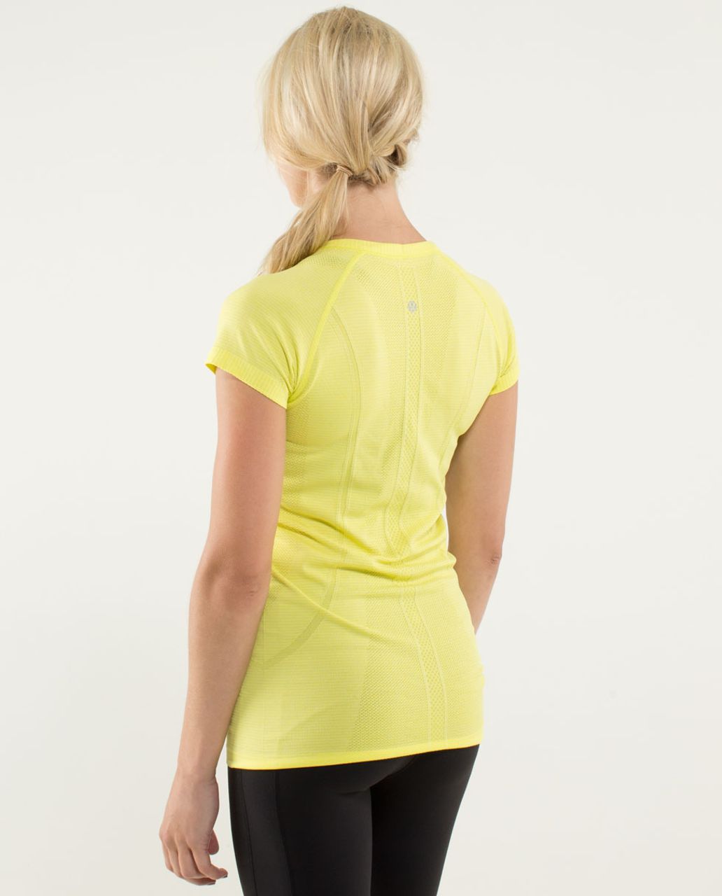 Lululemon Run:  Swiftly Tech Short Sleeve - Heathered Split Pea