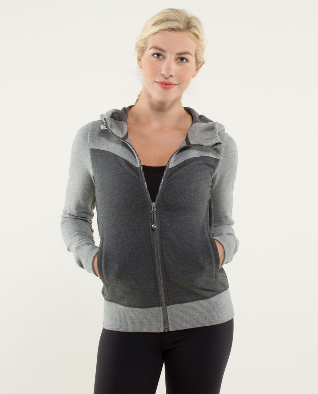 LULULEMON Heathered Black Grey Athletic Lightweigh