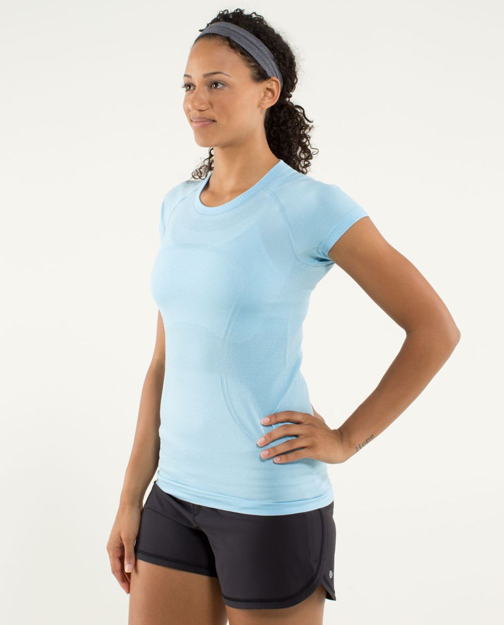 Lululemon Run:  Swiftly Tech Short Sleeve - Heathered Blue Moon