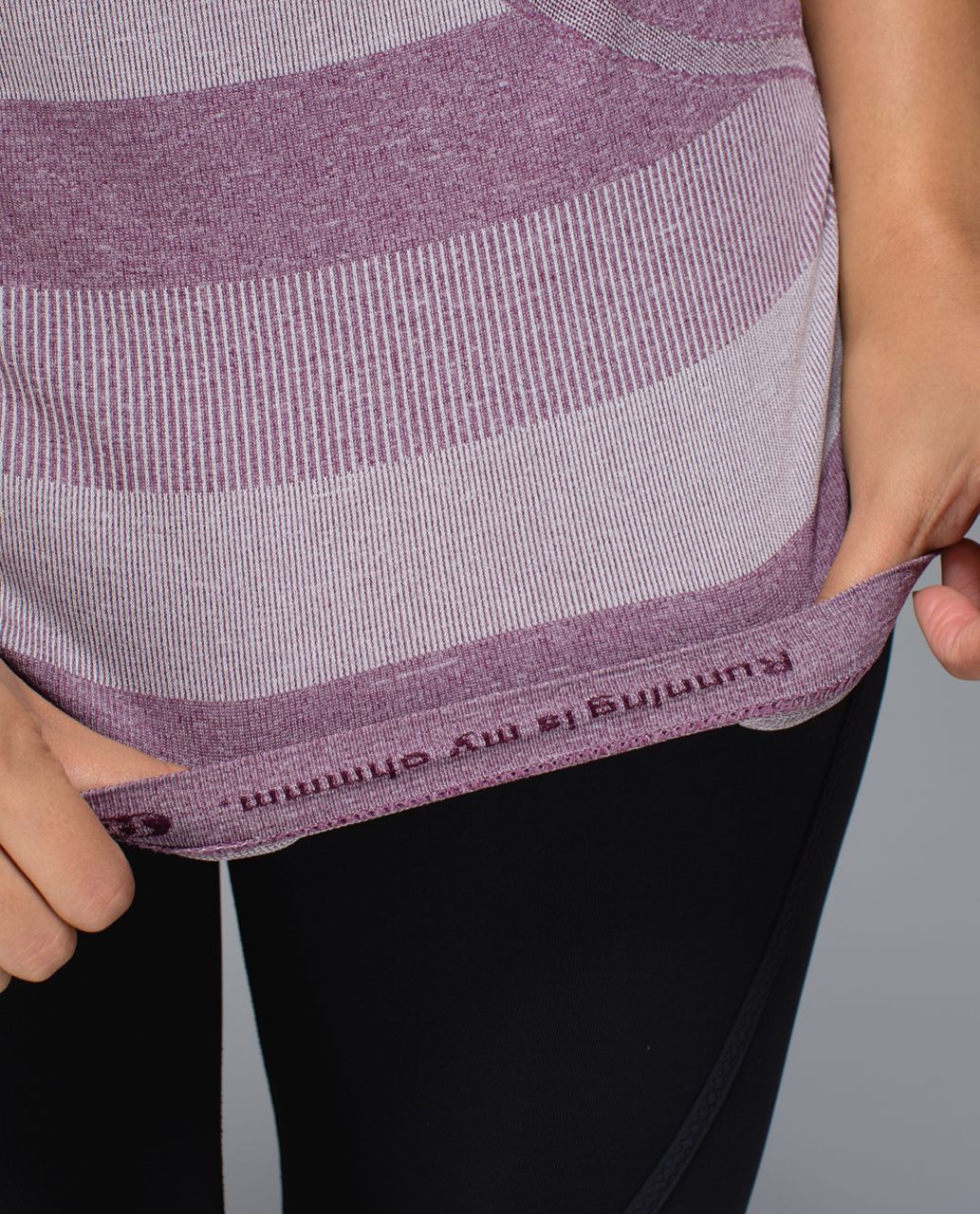 Lululemon Run:  Swiftly Tech Short Sleeve - Heathered Plum