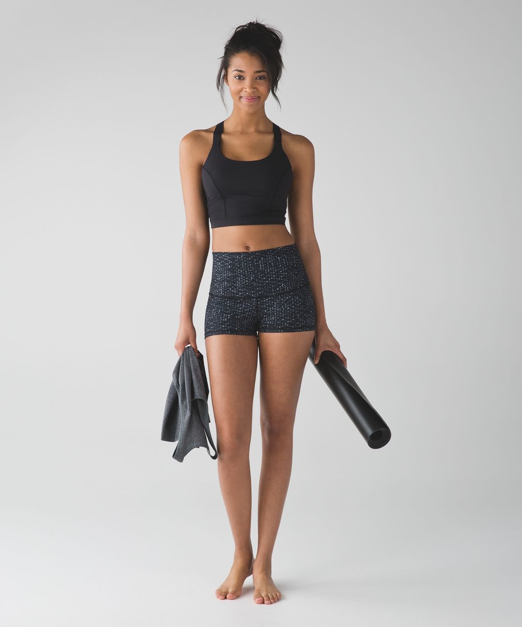 Lululemon Boogie Short (Roll Down) *Full-On Luon - Samba Snake Battleship Black