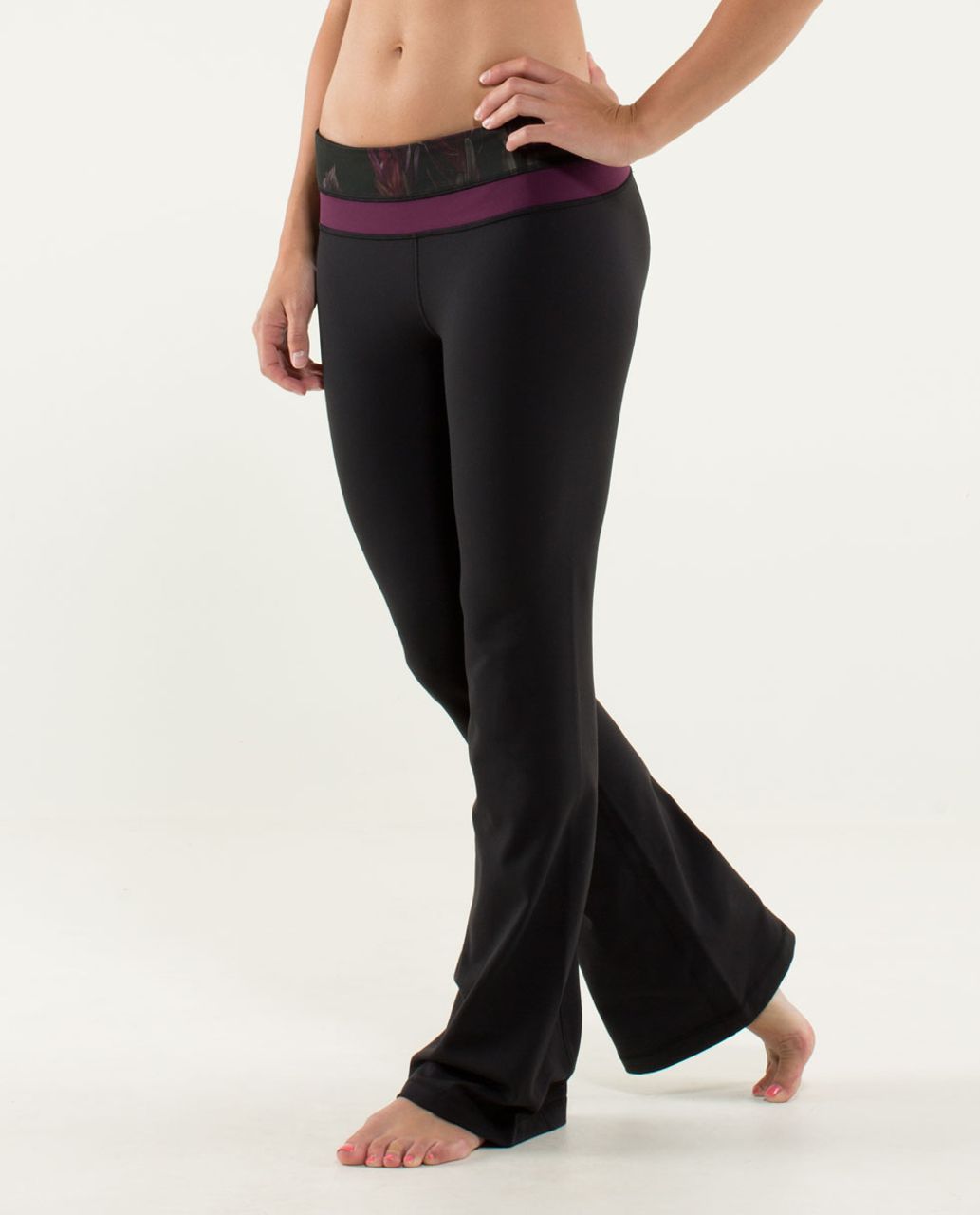 Lululemon Groove Pant *New (Regular) - Black / Quilt Spring13 6 - lulu  fanatics