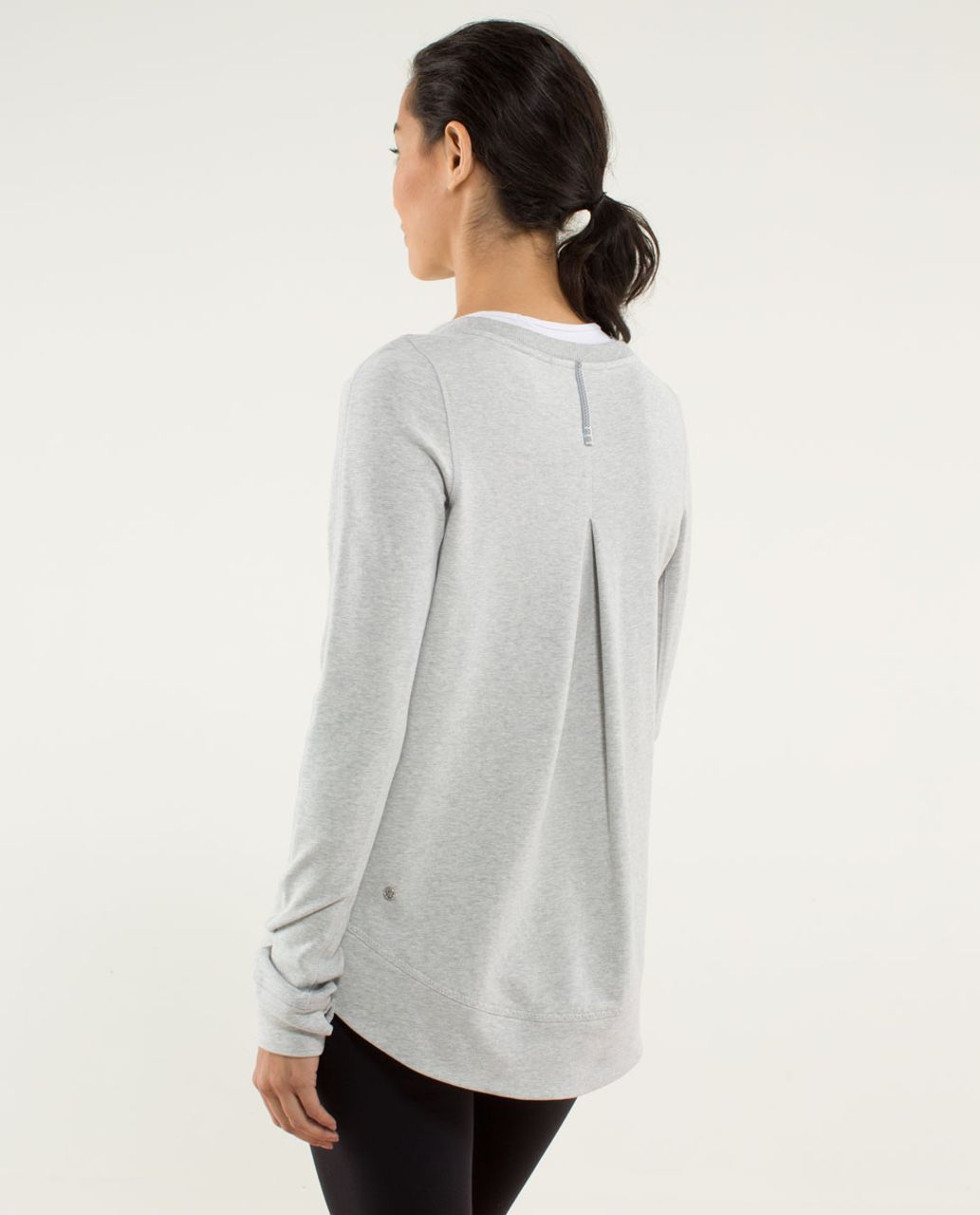 Lululemon Exhalation Pullover - Heathered Light Grey / Silver Spoon / Heathered Light Grey