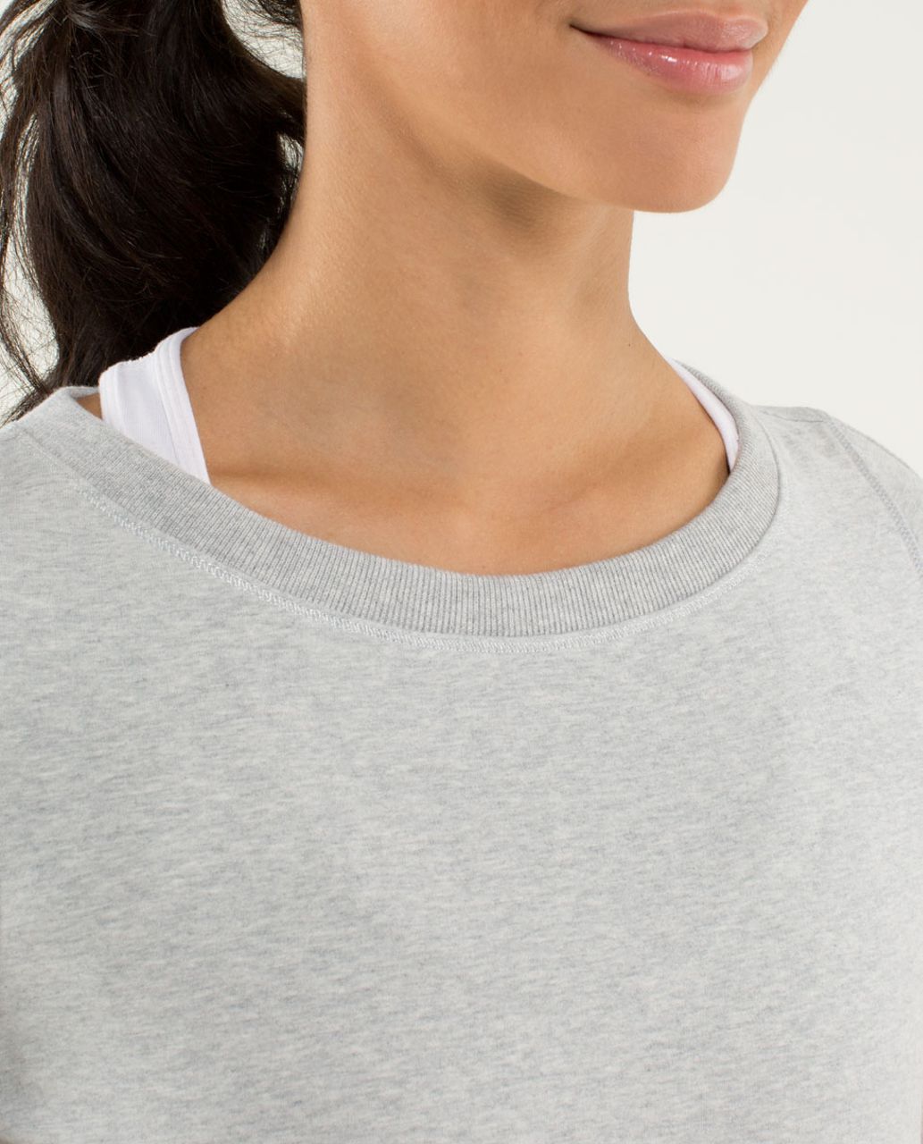 Lululemon Exhalation Pullover - Heathered Light Grey / Silver Spoon / Heathered Light Grey