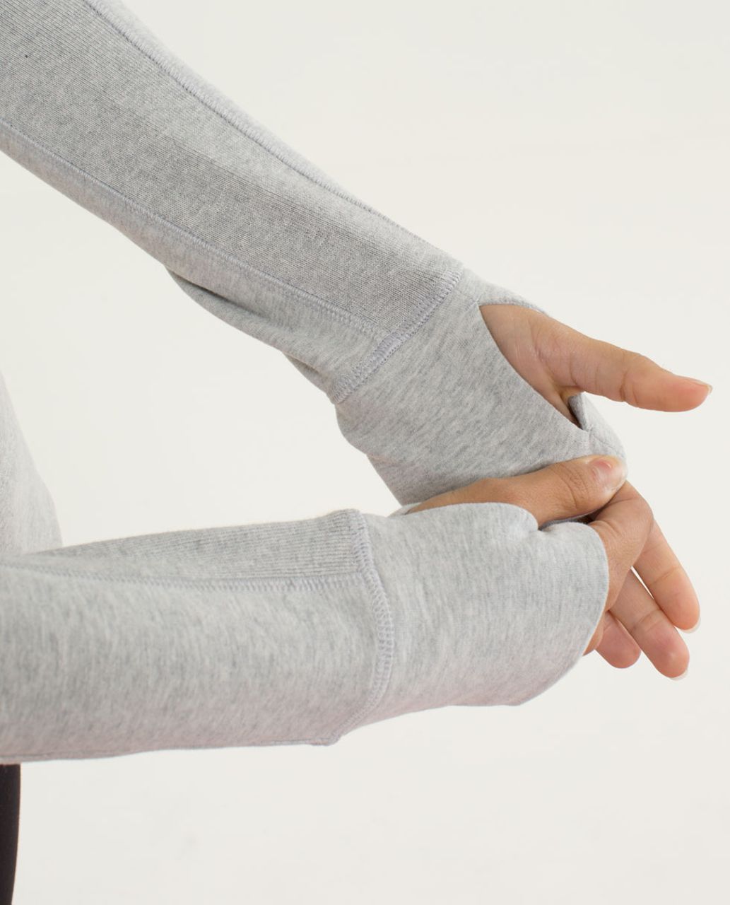 Lululemon Exhalation Pullover - Heathered Light Grey / Silver Spoon / Heathered Light Grey