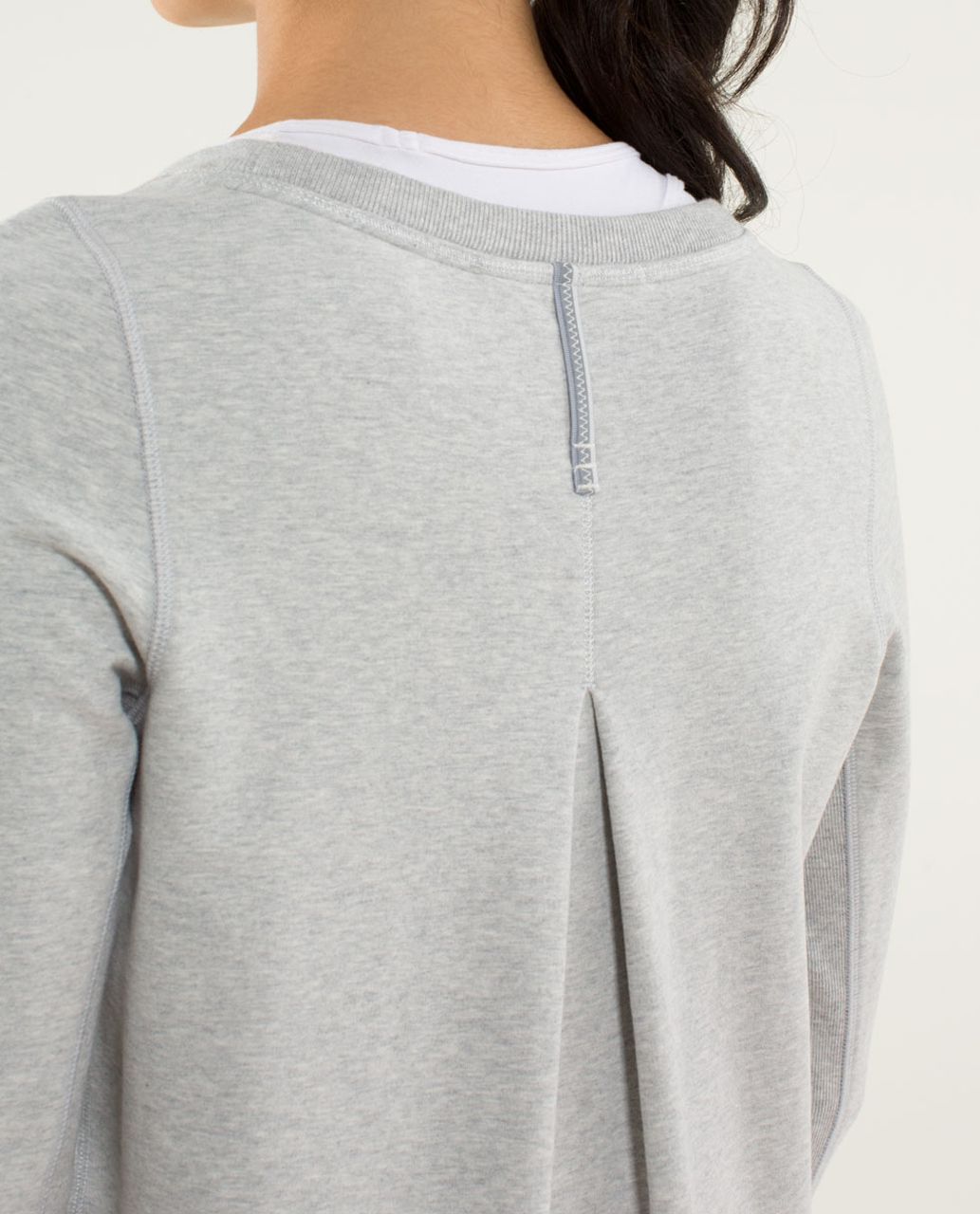 Lululemon Exhalation Pullover - Heathered Light Grey / Silver Spoon / Heathered Light Grey