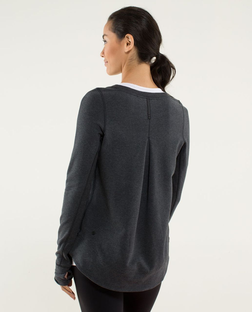 Lululemon Exhalation Pullover - Heathered Black / Black / Heathered Black