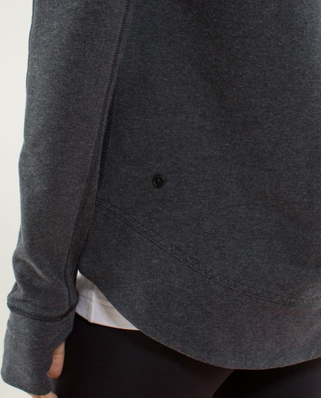 Lululemon Exhalation Pullover - Heathered Black / Black / Heathered Black