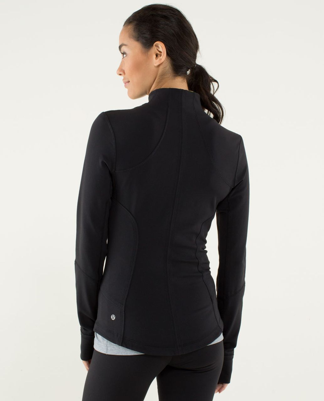 Lululemon Forme Jacket *Cuffins - Pow Stripe Split Pea / Black