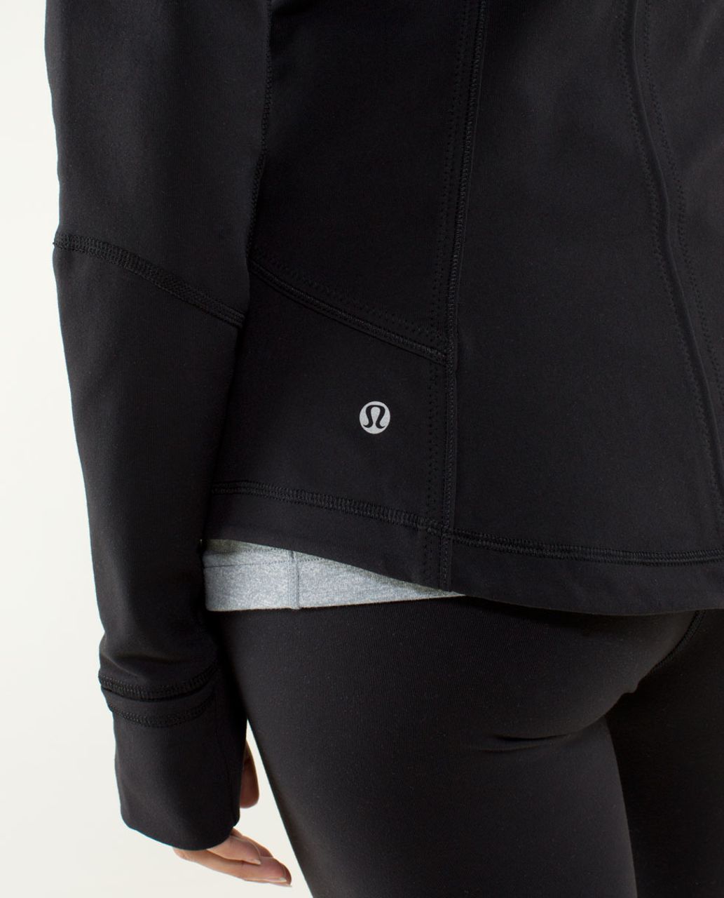 Lululemon Forme Jacket *Cuffins - Pow Stripe Split Pea / Black