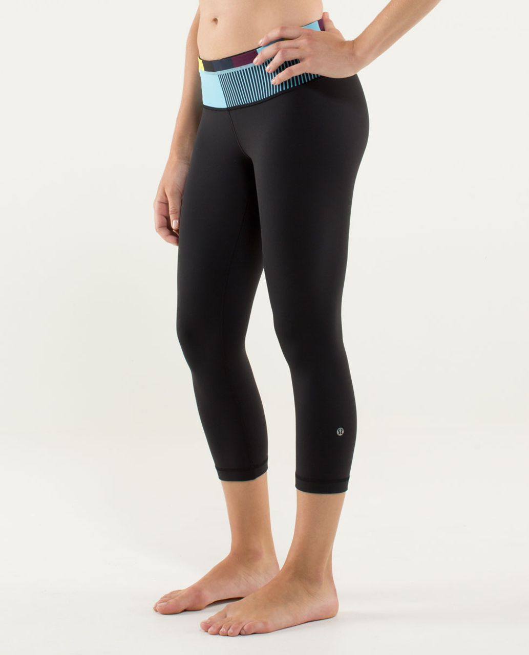 Lululemon Wunder Under Crop - Black / Quilt 07 Fall 2013