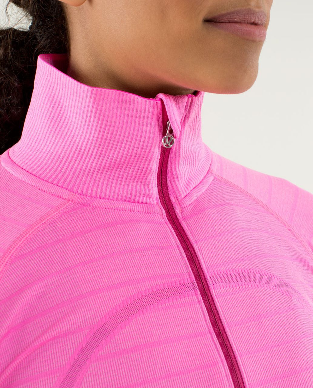 Lululemon Run:  Swiftly Tech 1/2 Zip - Heathered Raspberry Glo Light