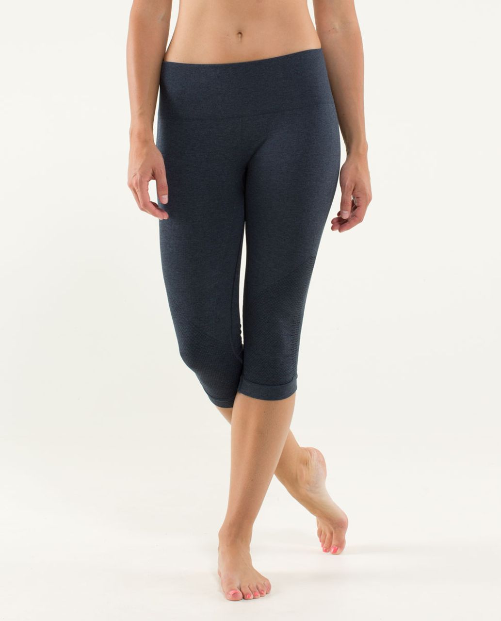 Lululemon In The Flow Crop II - Heathered Inkwell