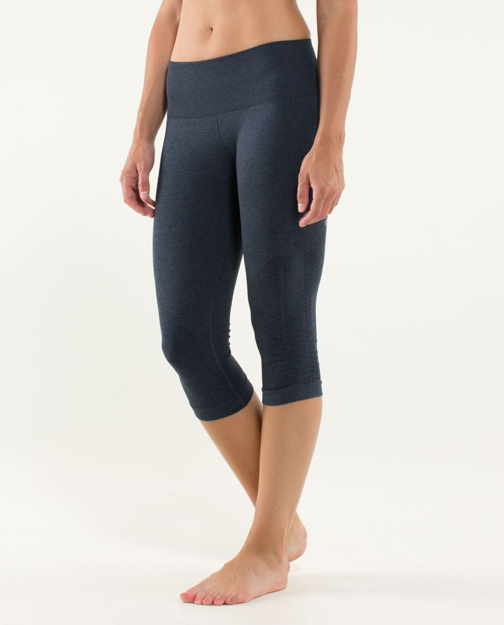 Lululemon In The Flow Crop II - Heathered Inkwell