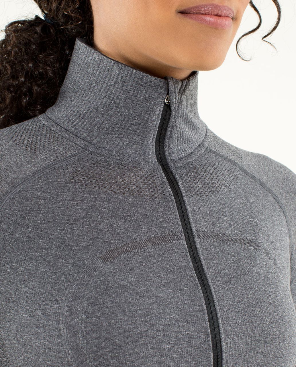 Lululemon Run:  Swiftly Tech 1/2 Zip (First Release) - Heathered Black