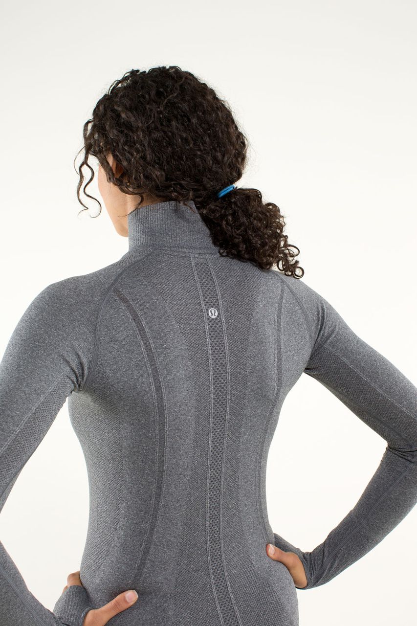 Lululemon Run:  Swiftly Tech 1/2 Zip (First Release) - Heathered Black