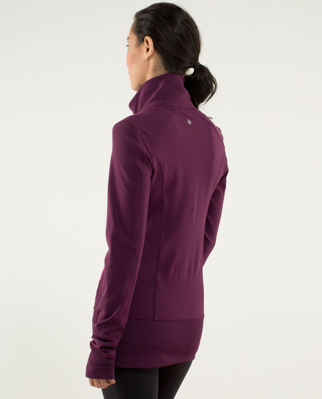 Lululemon Nice Asana Jacket - Plum / Pow Stripe Raspberry Glo Light