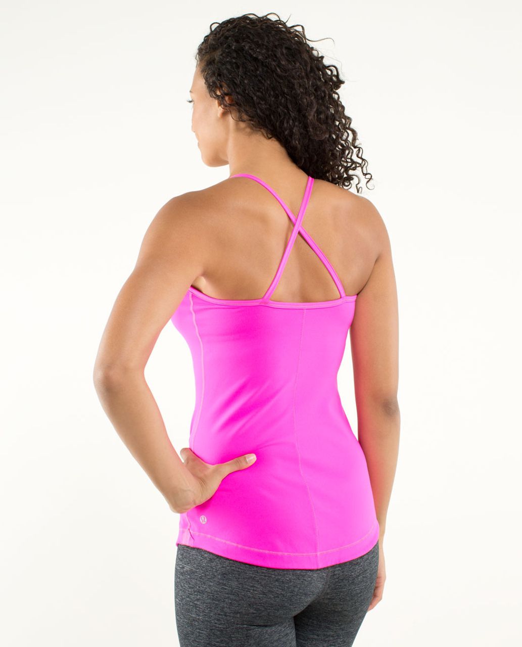 Lululemon Deep V Athletic Tank - Raspberry Glo Light / Black