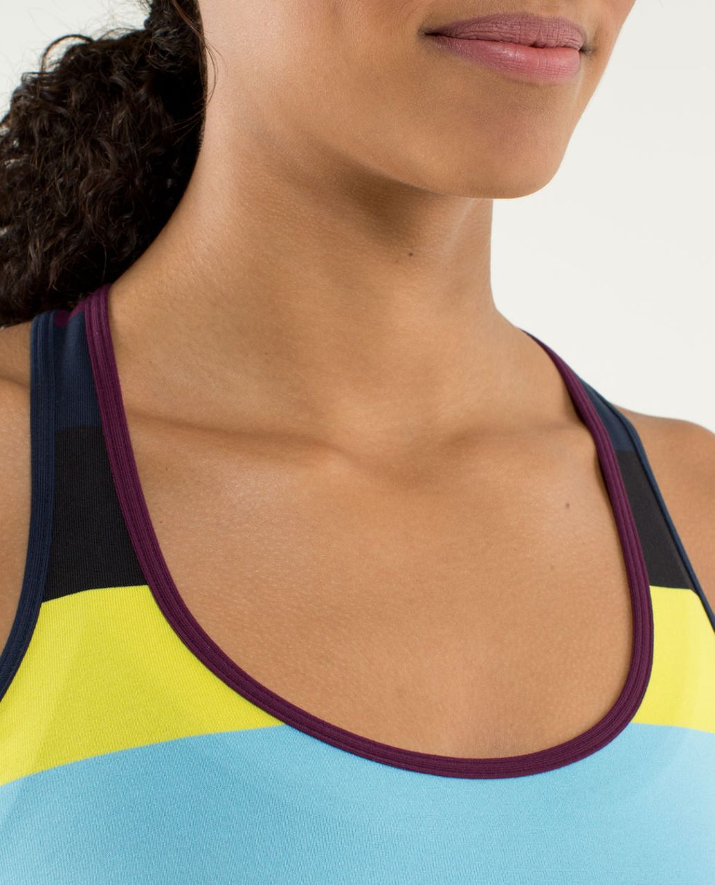 Lululemon Cool Racerback - Pow Stripe Split Pea / Plum / Inkwell