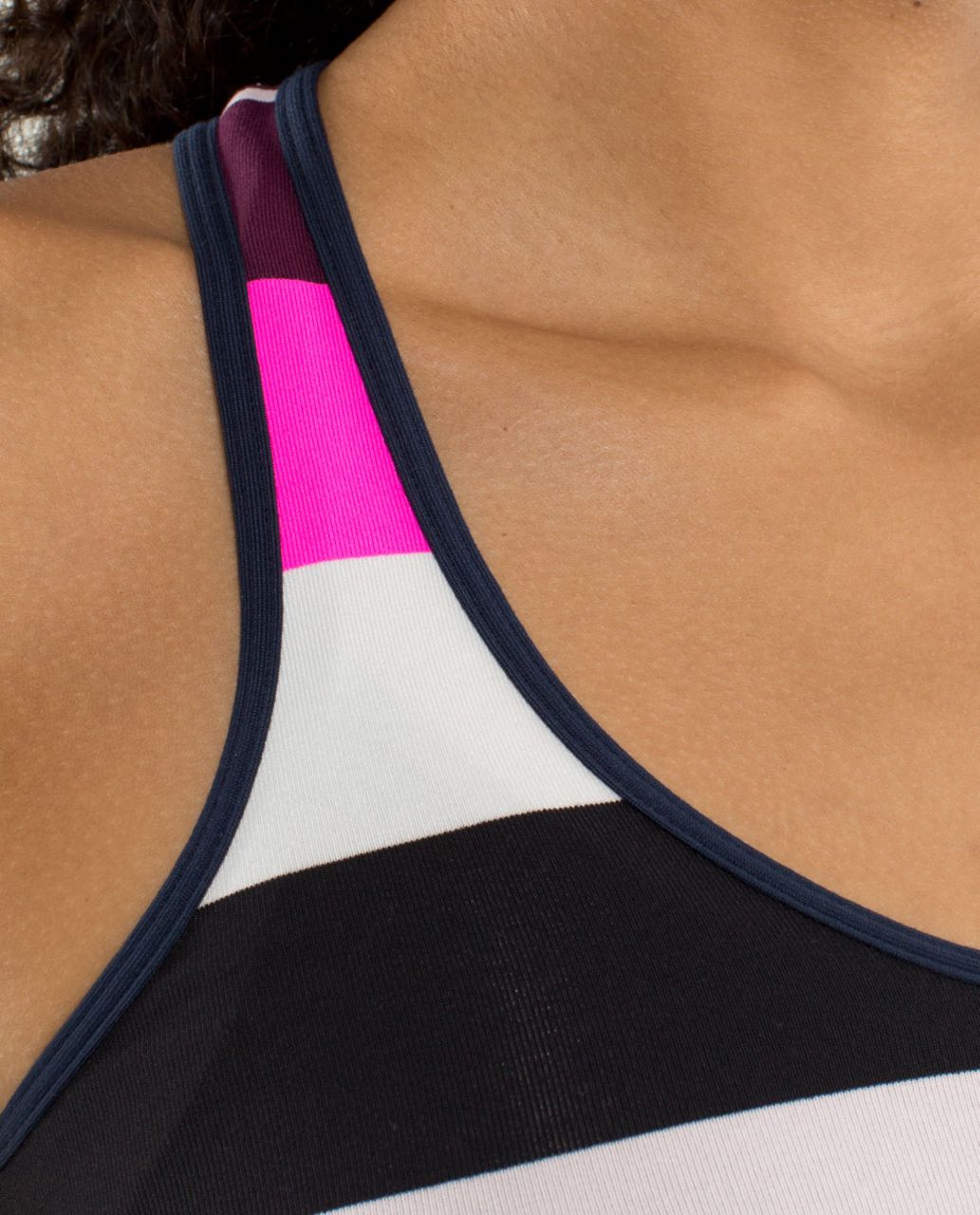 Lululemon Cool Racerback - Pow Stripe Raspberry Glo Light / Inkwell