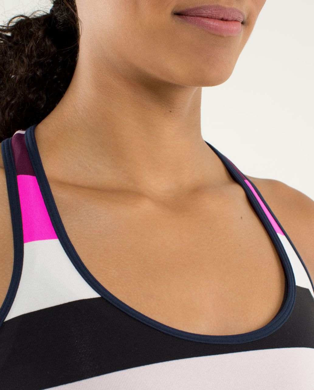 Lululemon Cool Racerback - Pow Stripe Raspberry Glo Light / Inkwell