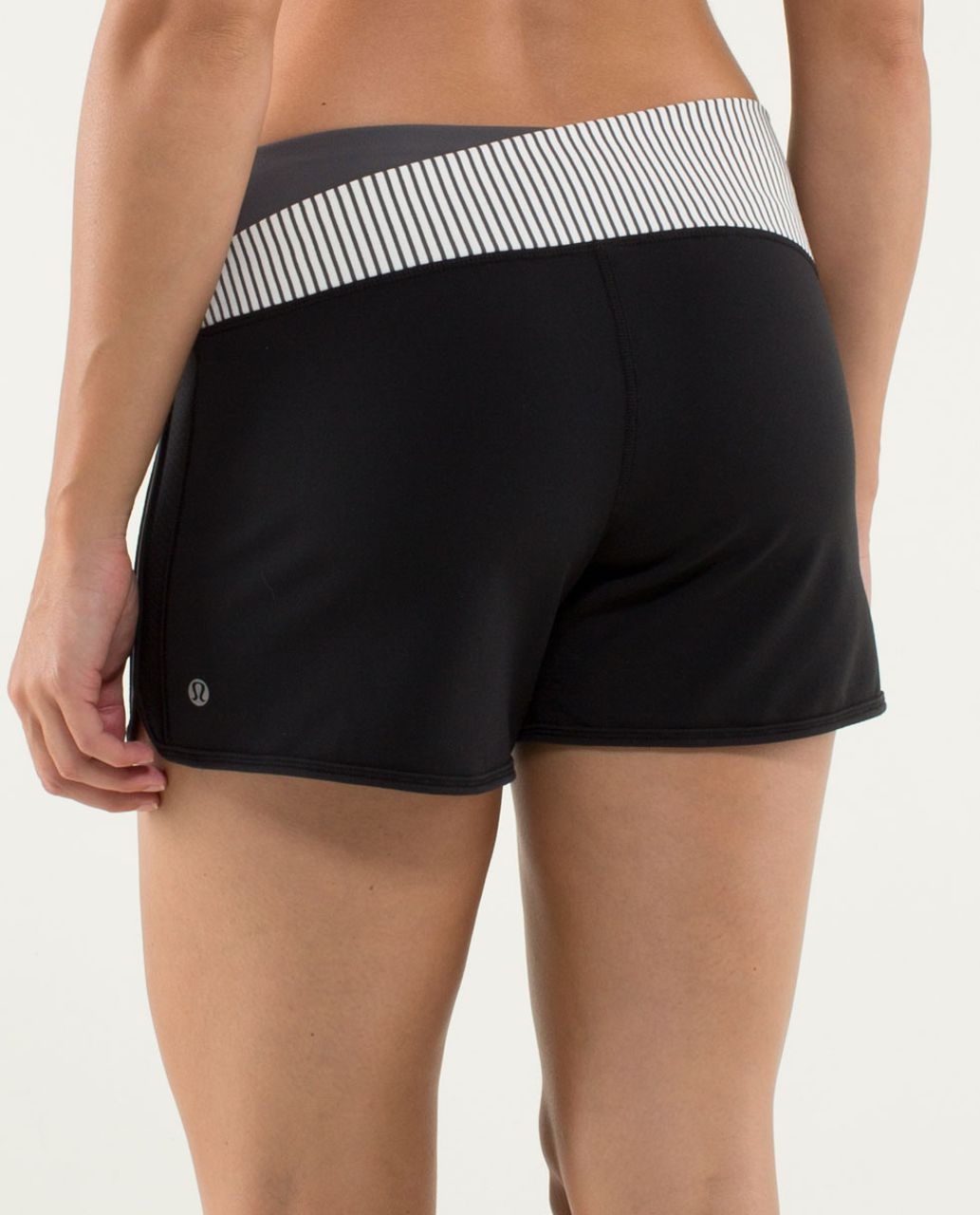 Lululemon Astro Short - Black / Hyper Stripe Angel Wing / Soot Light