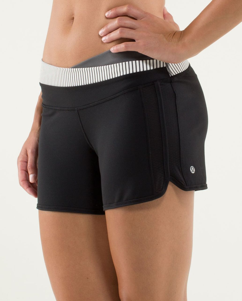 Lululemon Astro Short - Black / Hyper Stripe Angel Wing / Soot Light