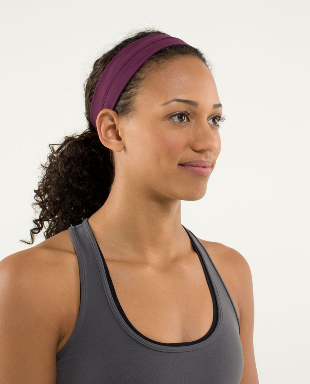 Lululemon Fly Away Tamer Headband - Plum