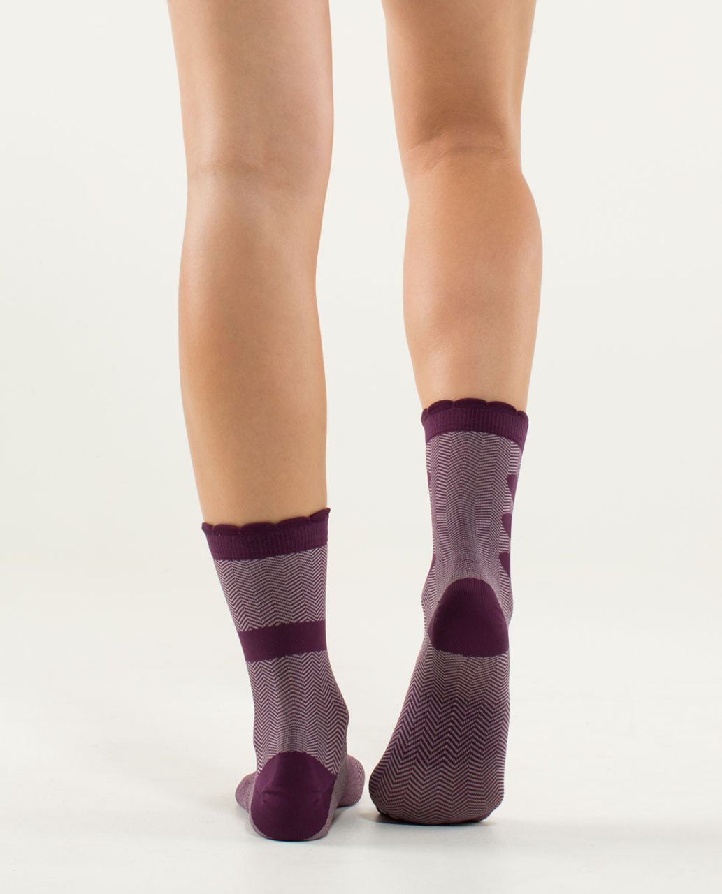 Lululemon Run For Fun Sock - Chevron Plum Pretty Pink