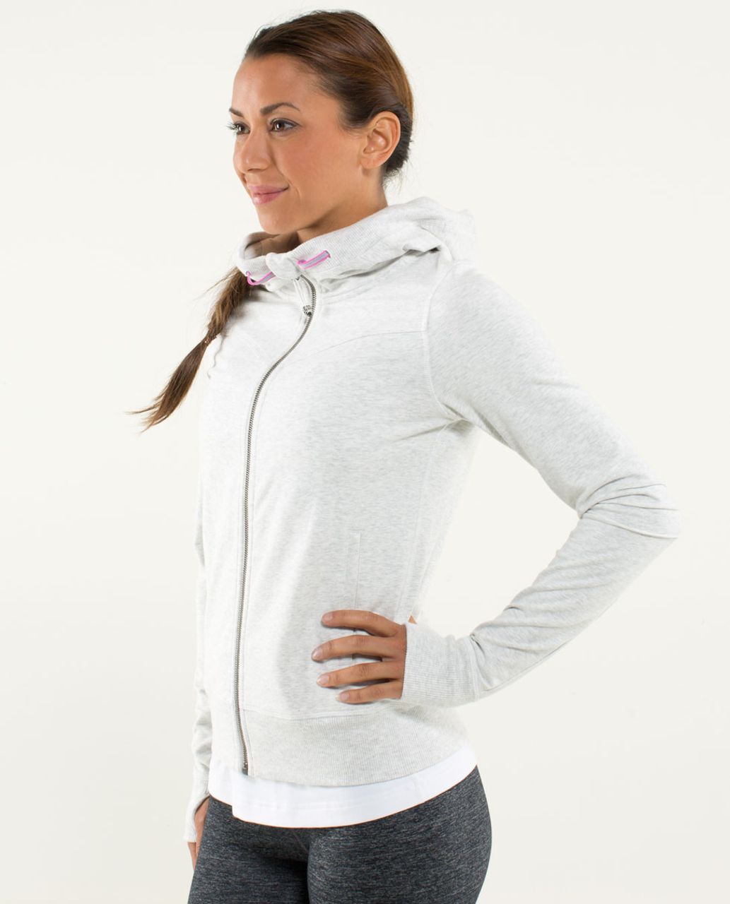 Lululemon Bliss Break Hoodie - Heathered White / Angel Wing