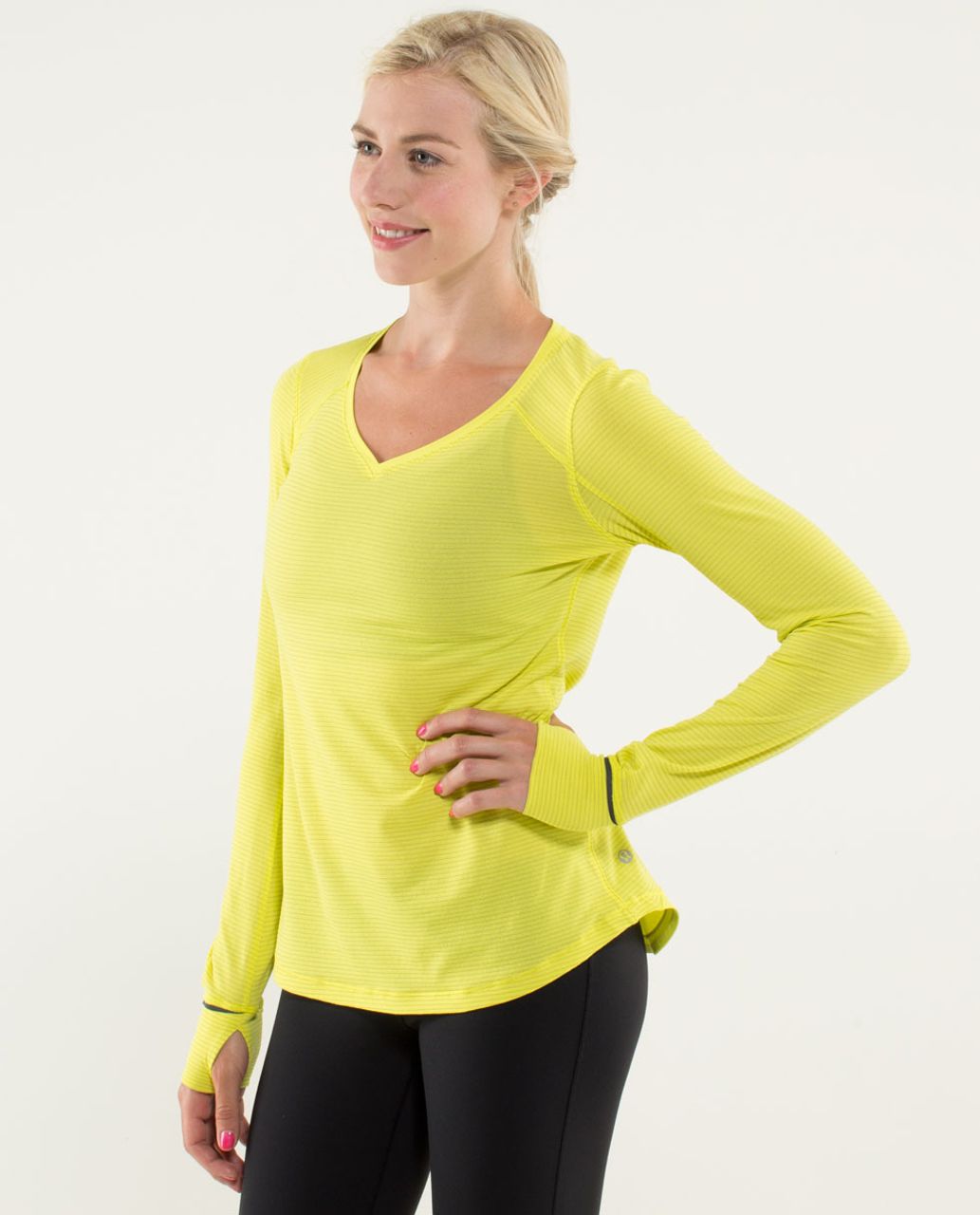 Lululemon Race Me Long Sleeve - Split Pea