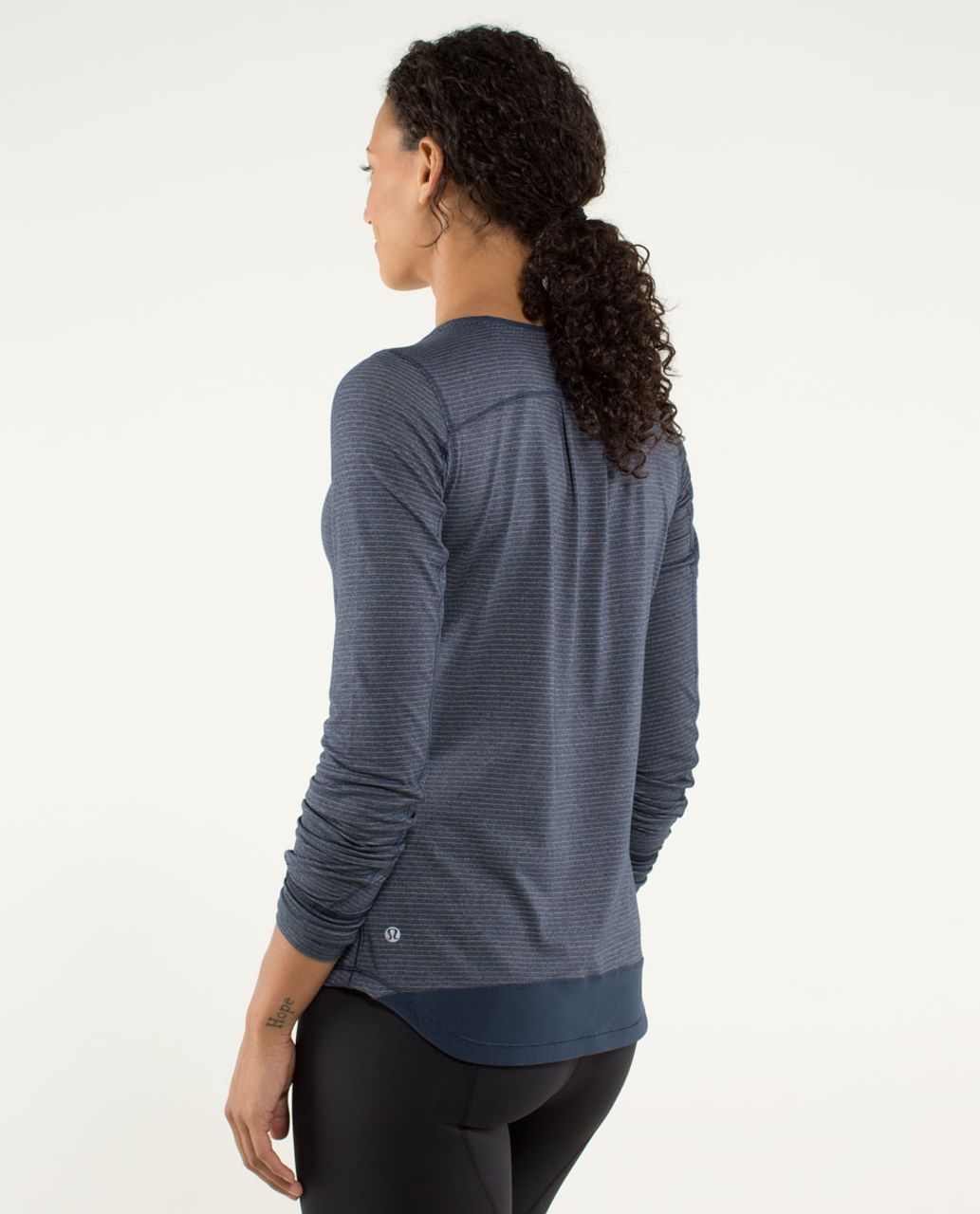 Lululemon Race Me Long Sleeve - Heathered Inkwell / Inkwell